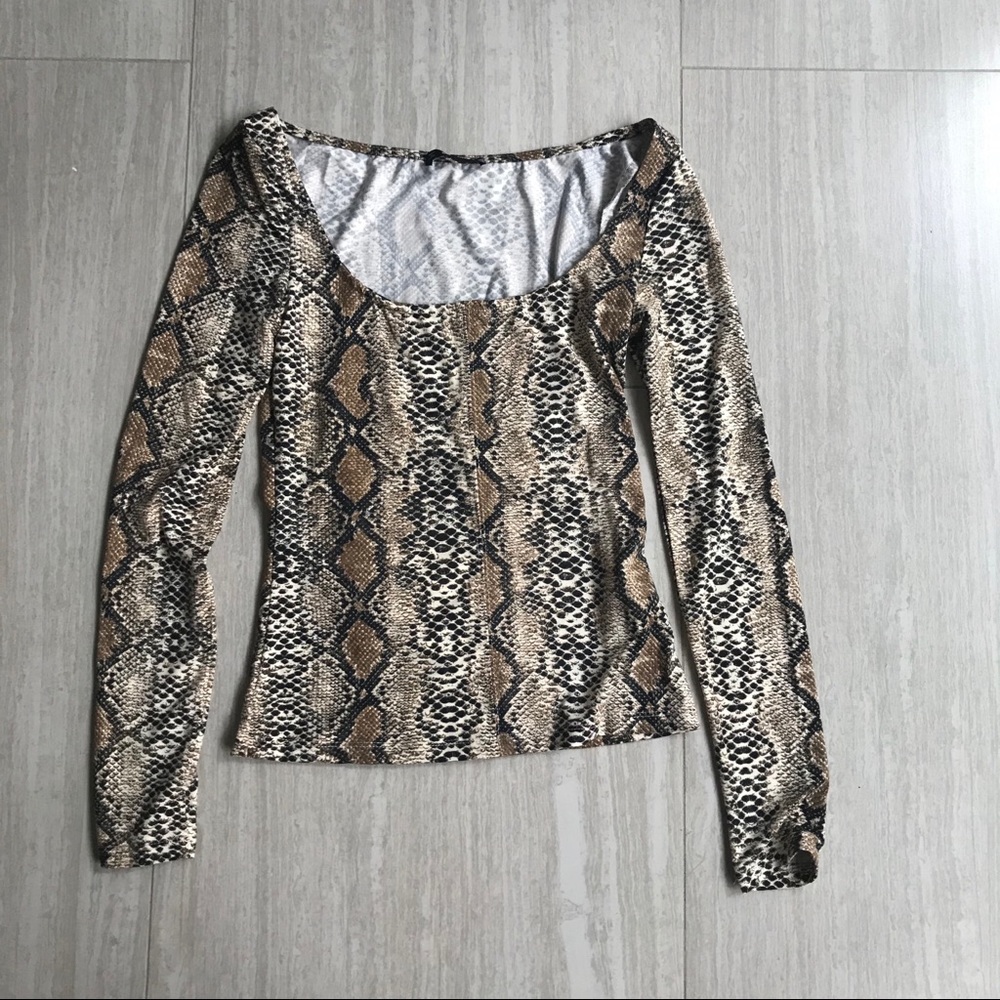 Snakeskin Print Top - Picture 2 of 2